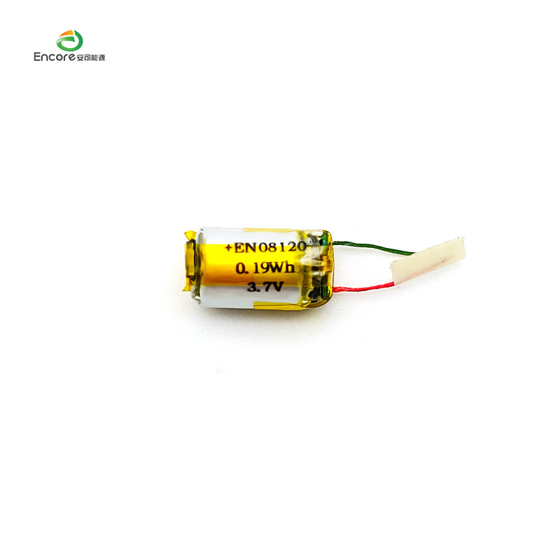 08120 50mAh बेलनाकार 3.7v lipo ब्याट्री