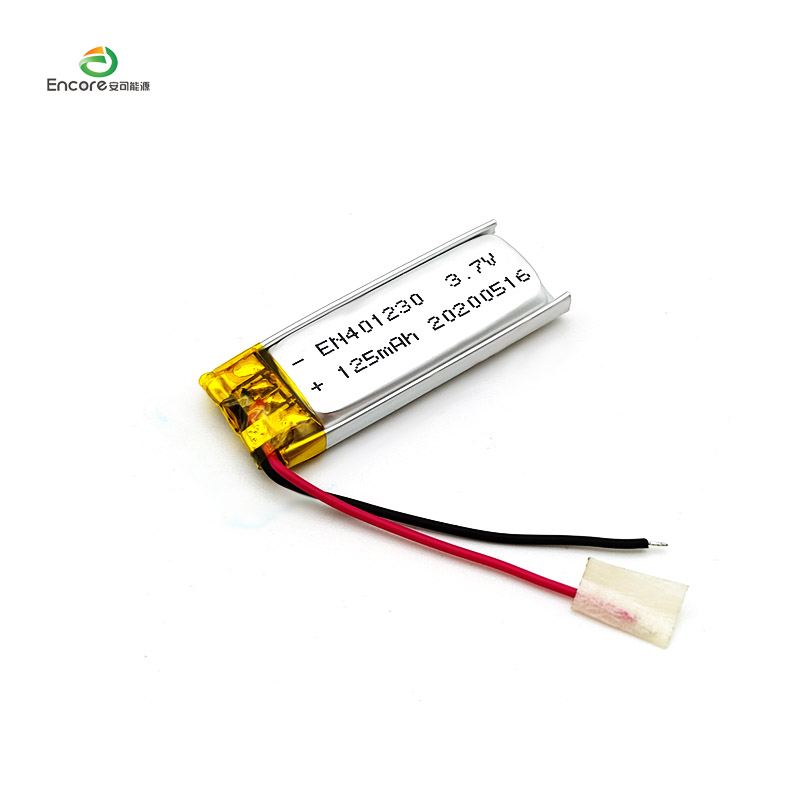 3.7v 125mah स्मार्ट पहिरन योग्य उपकरणहरू Lipo ब्याट्री