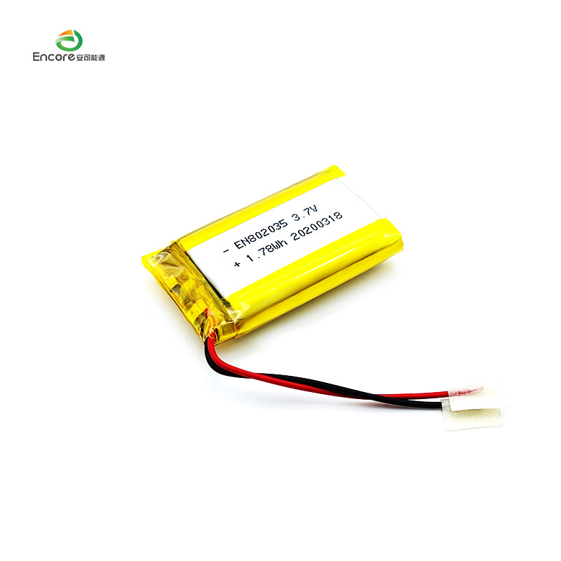 802035 3.7v 480mah ली पोलिमर ब्याट्री